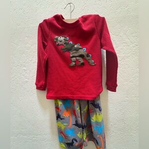 Carter's Red and Gray Dinosaur Pajama Set